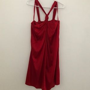Banana Republic Red Silk Dress